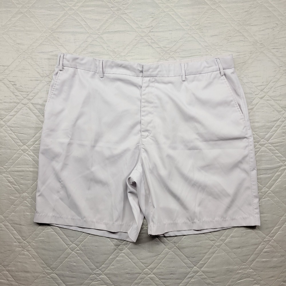 John Blair Adjust-A-Band White flat front shorts size 44